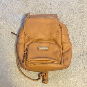 Rosetti Woven Tan Backpack purse